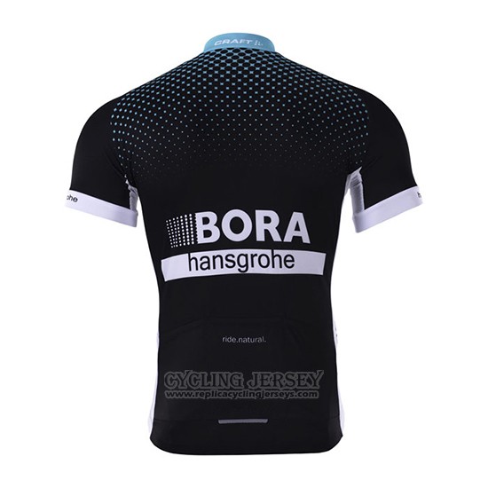 2017 Cycling Jersey Bora Deep Black Short Sleeve and Bib Short